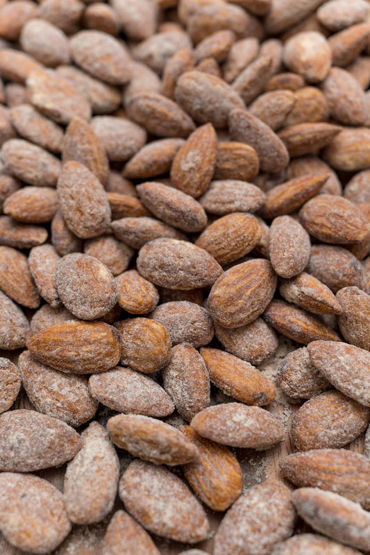 Close up of hickory almonds