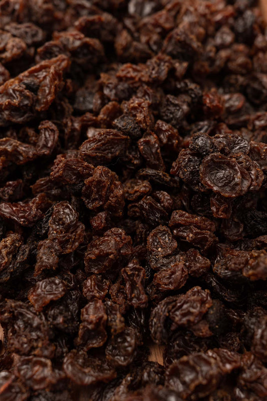 Close up of natural raisins