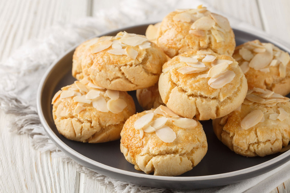 Almond flour cookies on a plate