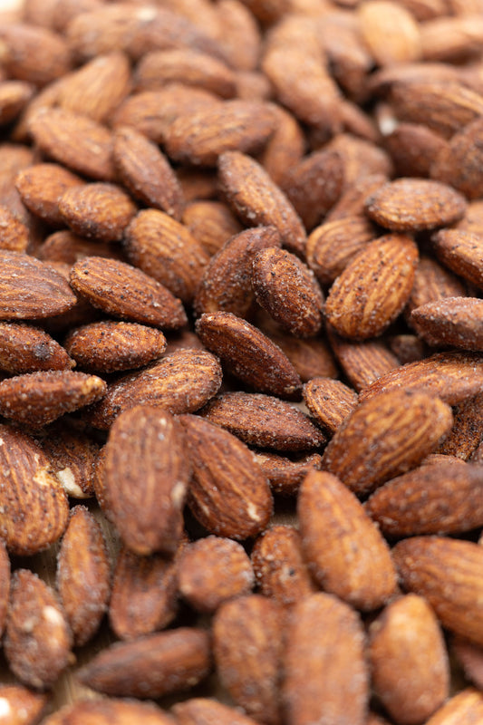 Close up of garlic almonds