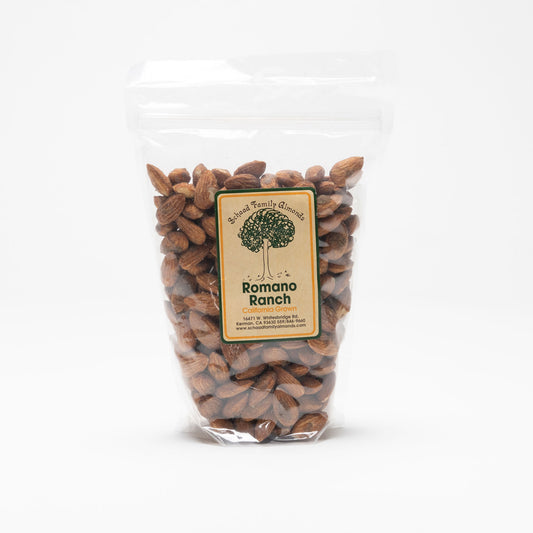 Clear bag of romano ranch almonds