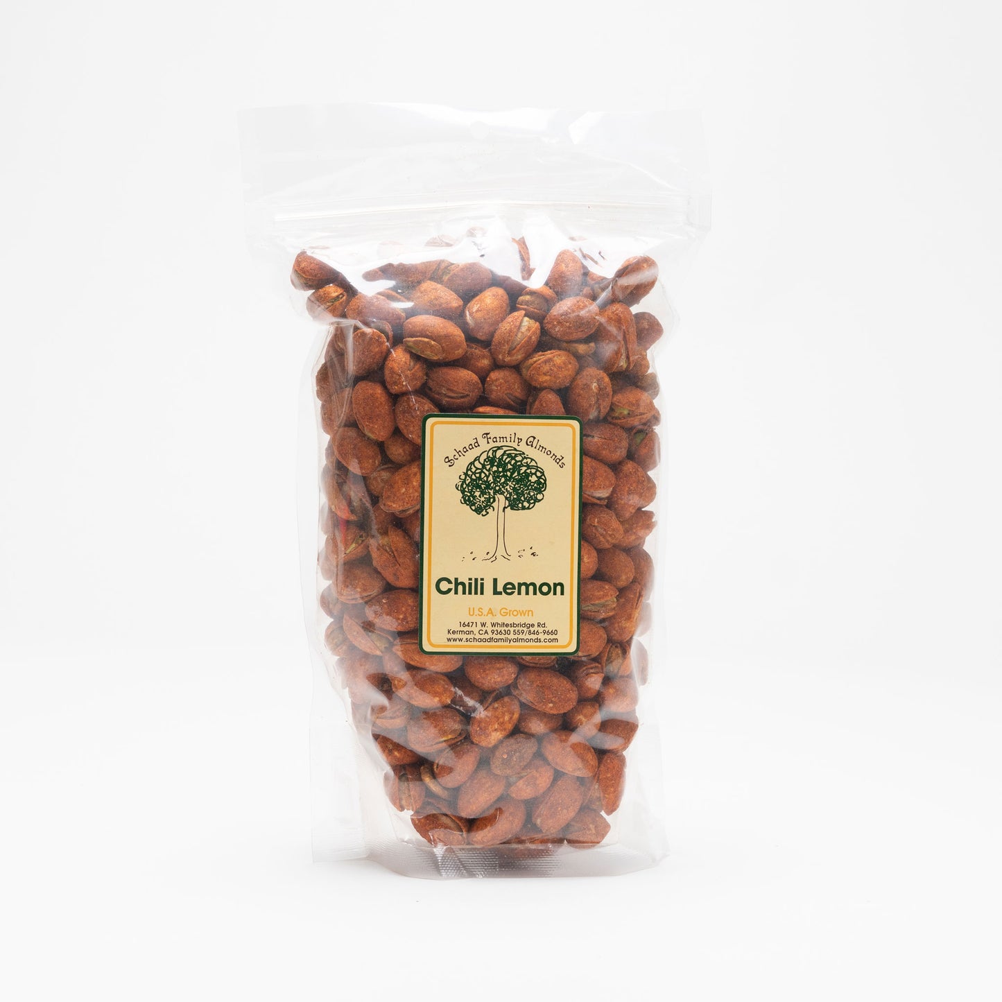 Clear bag of chili lemon pistachios