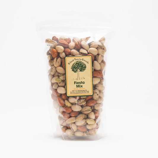 Clear bag of mixed pistachio nuts