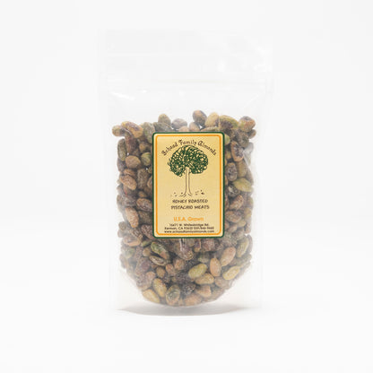Clear bag of unshelled honey roasted pistachios
