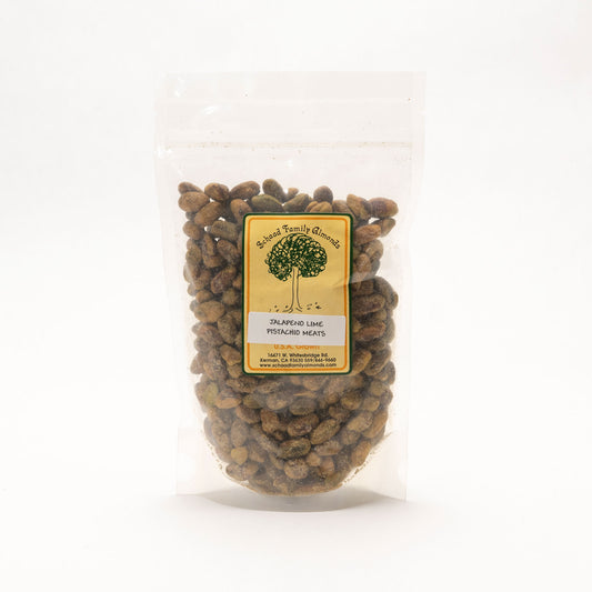 Clear bag of jalapeño pistachios meats