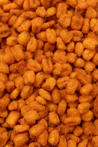 Close up of BBQ corn nuggets