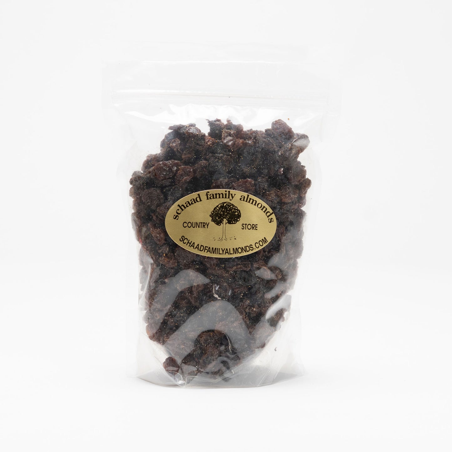 Clear bag of natural raisins