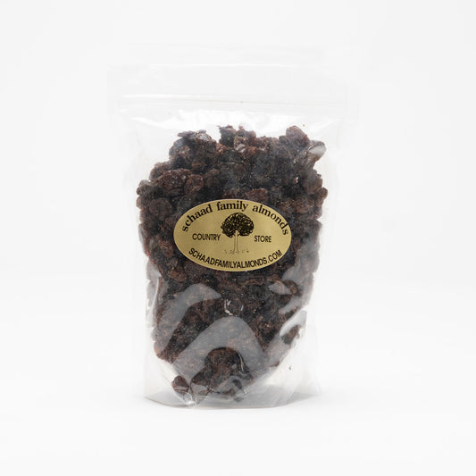 Clear bag of natural raisins